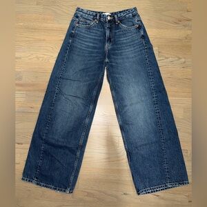 Zara Wide-Leg Blue Jeans